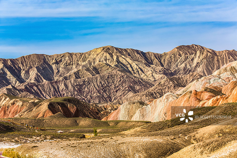 中国甘肃省张掖市七彩丹霞景区自然风光图片素材