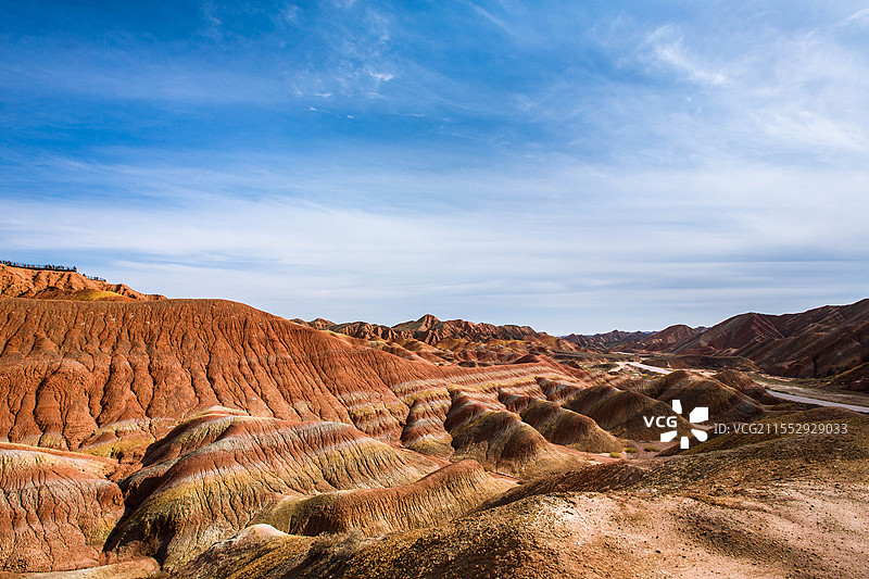 中国甘肃省张掖市七彩丹霞景区自然风光图片素材
