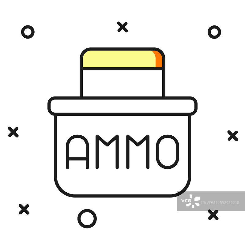 装满轮廓的军用弹药箱与一些物品图片素材