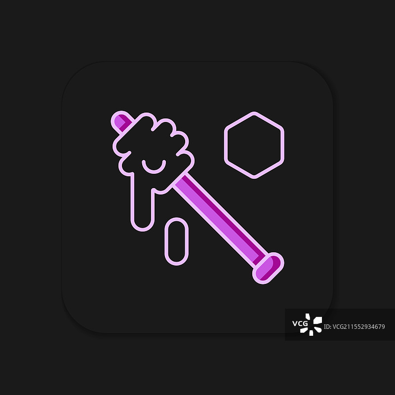 填充轮廓的蜂蜜搅拌棒图标图片素材