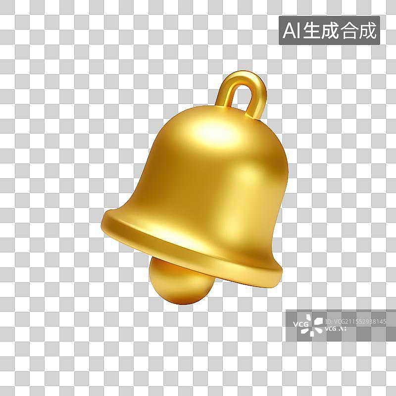 【AI数字艺术】金色铃铛图片素材