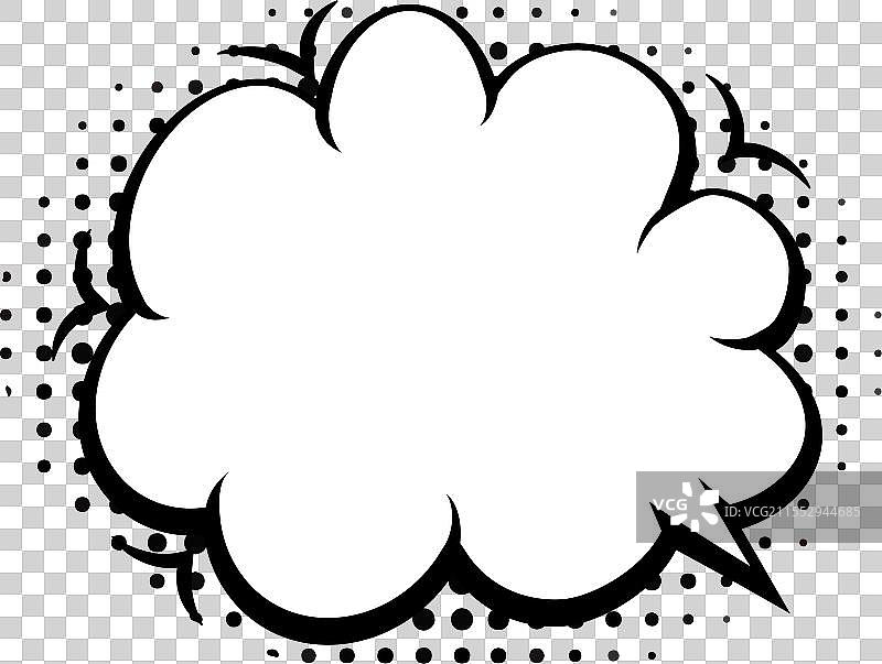 富有想象力的云朵形状的对话气泡图片素材