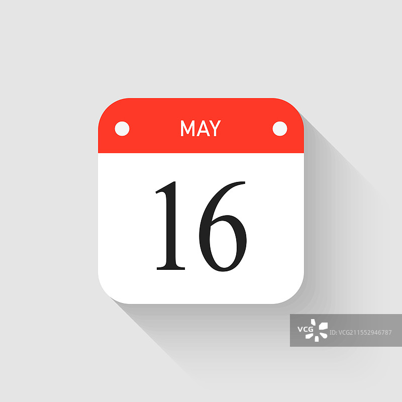 图标页面日历 - 5月16日图片素材