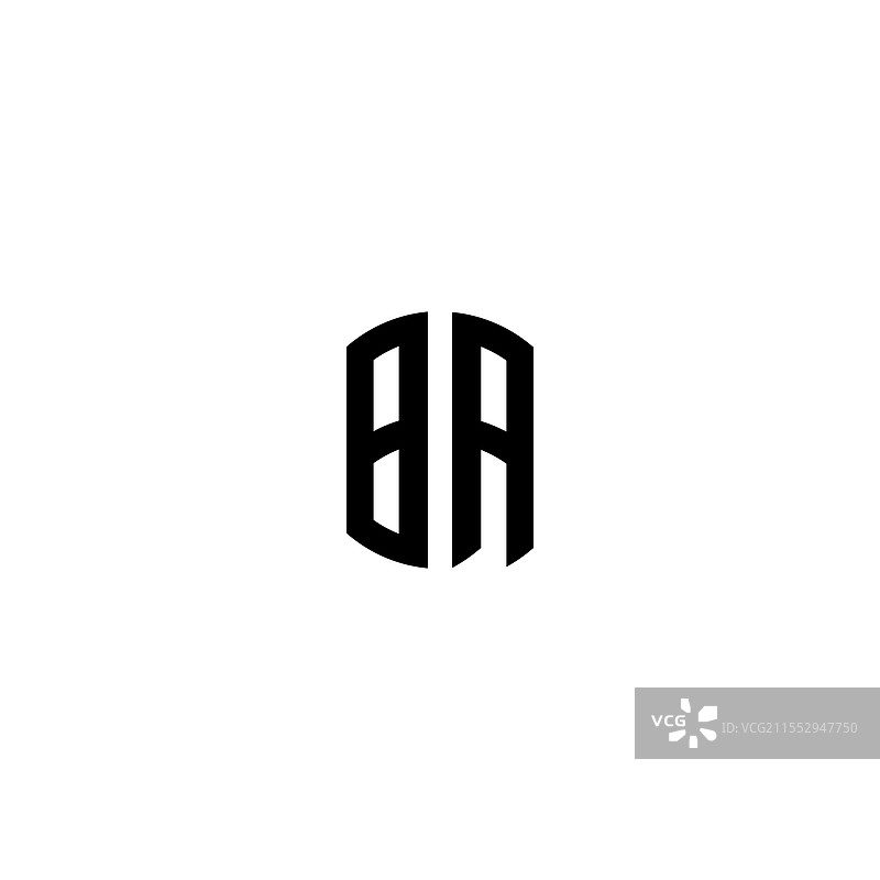 创意BA建筑字母组合标志图片素材
