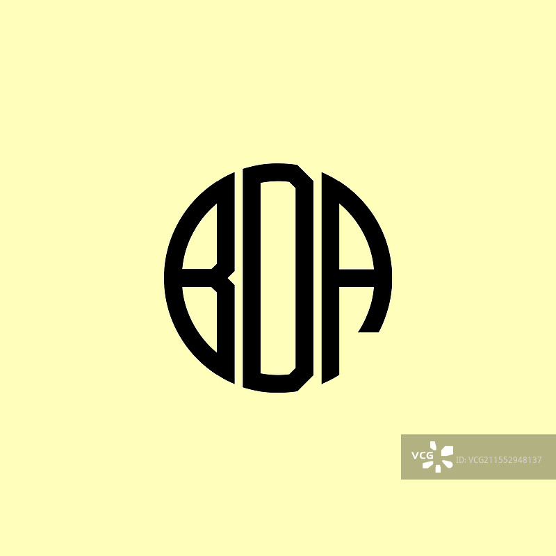 创意圆形首字母BDA标志图片素材