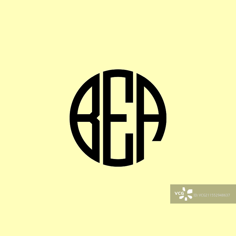 创意圆形首字母bea标志图片素材