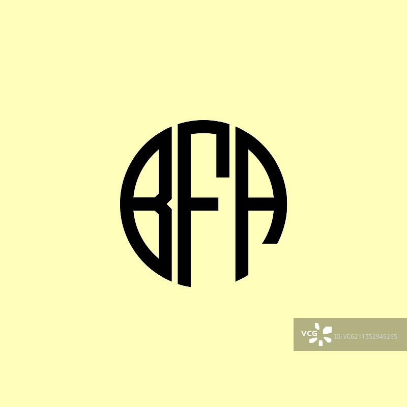 创意圆形首字母BFA标志图片素材