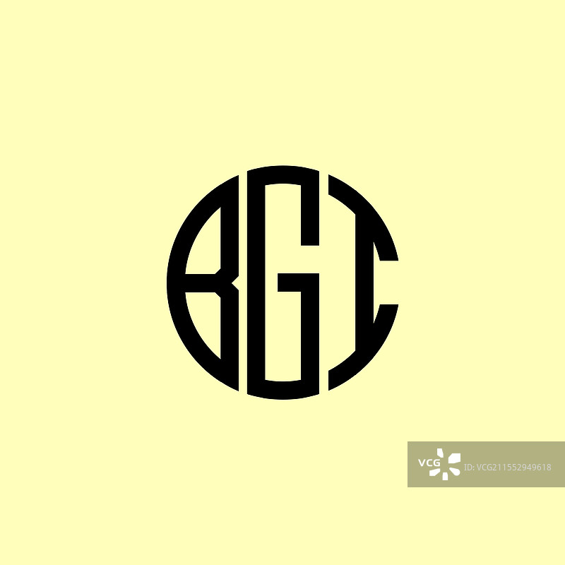 创意圆形首字母BGI标志图片素材