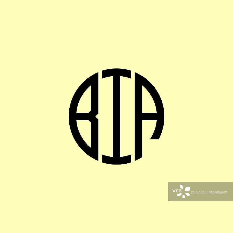 创意圆形首字母BIA标志图片素材