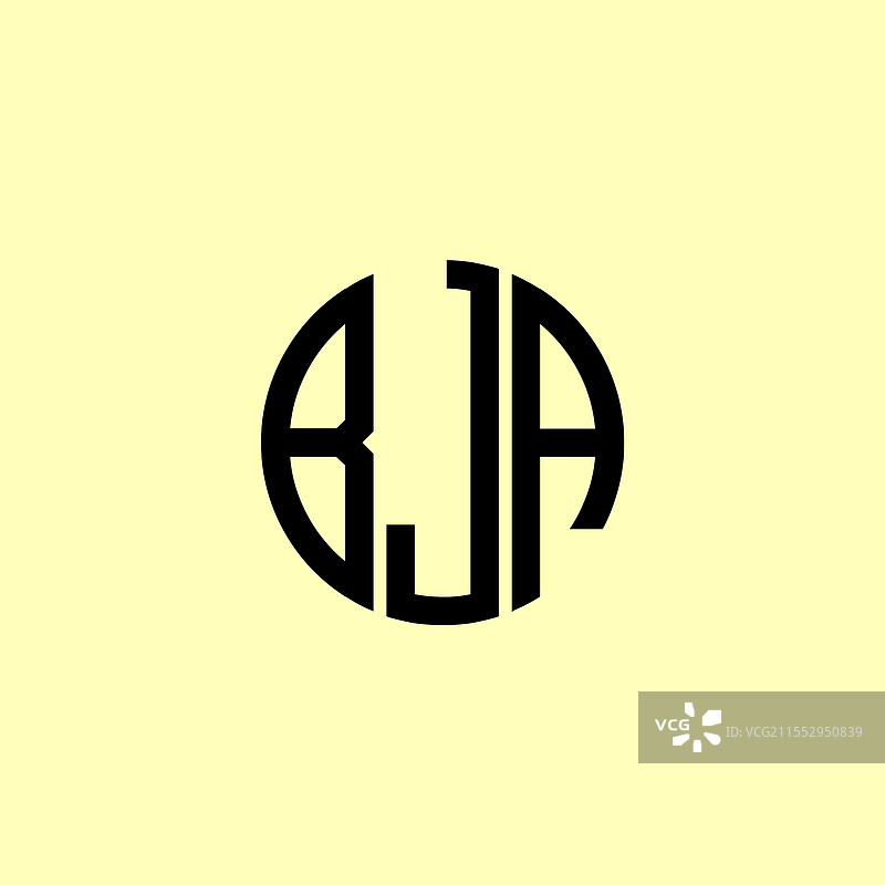 创意圆形首字母JBA标志图片素材