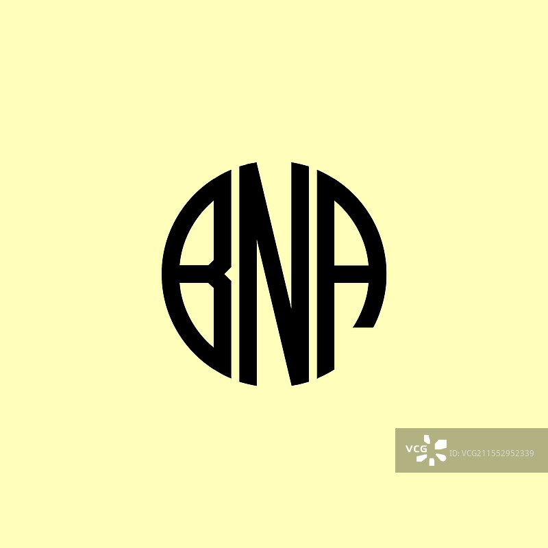 创意圆形首字母BNA标志图片素材
