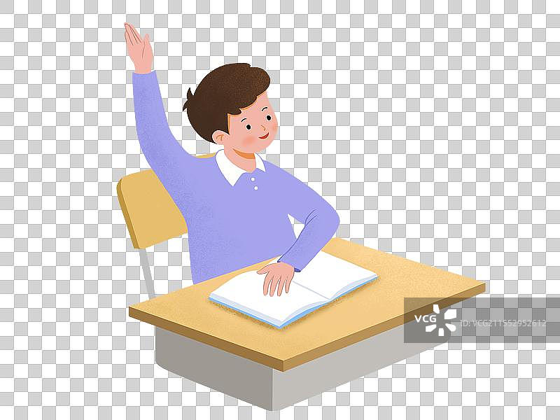 举手的学生图片素材