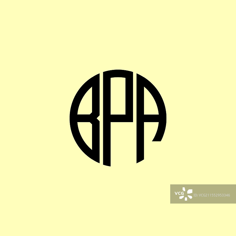 创意圆形首字母BPA标志图片素材