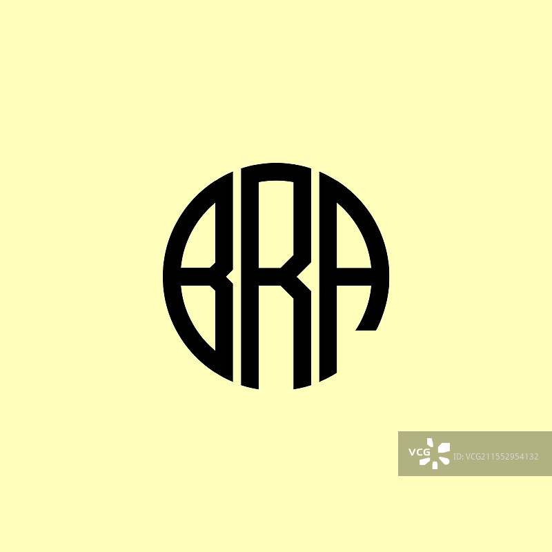 创意圆形首字母的品牌标志图片素材