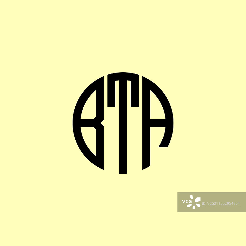 创意圆形首字母BTA标志图片素材