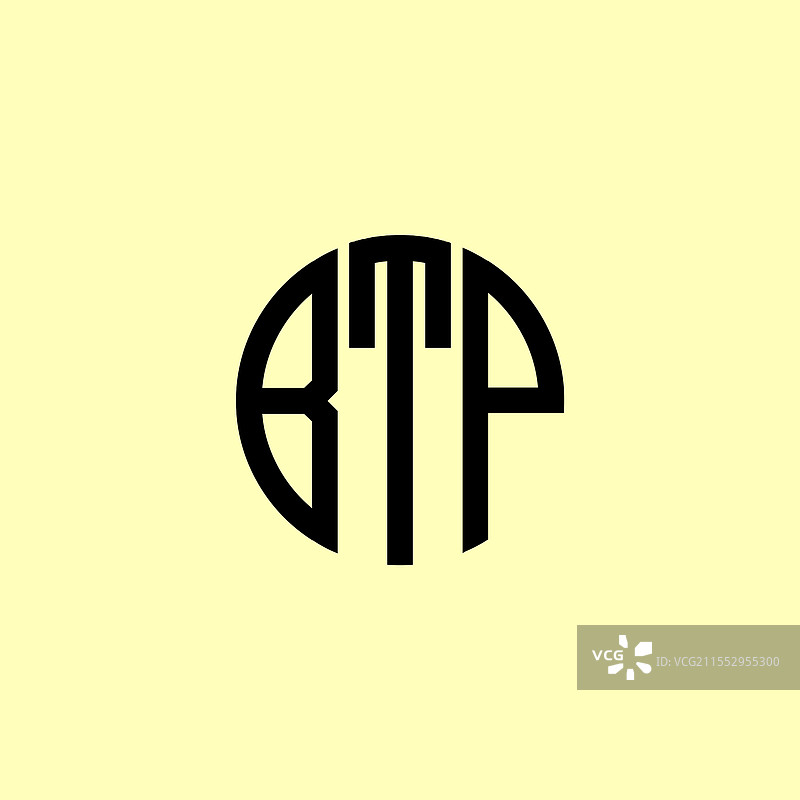 创意圆形首字母BTP标志图片素材