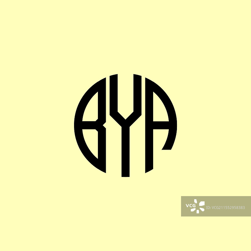 创意圆形首字母标志图片素材