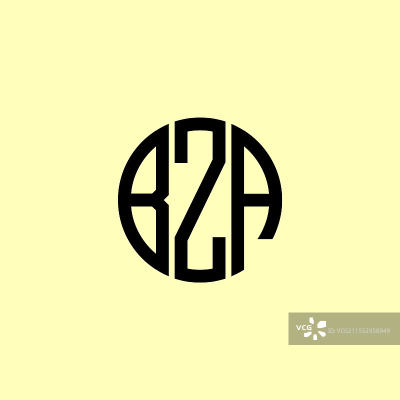 创意圆形首字母bza标志图片素材