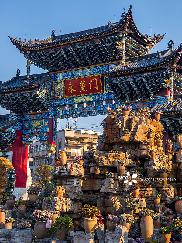 云南省玉溪市峨山县嶍峨古镇图片素材