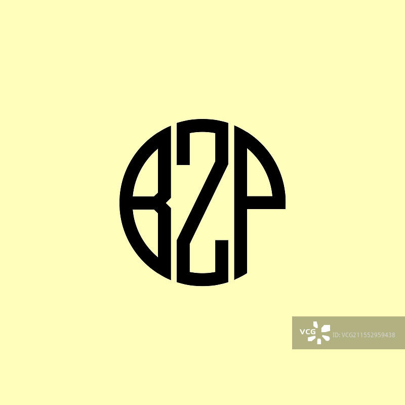 创意圆形首字母bza标志图片素材