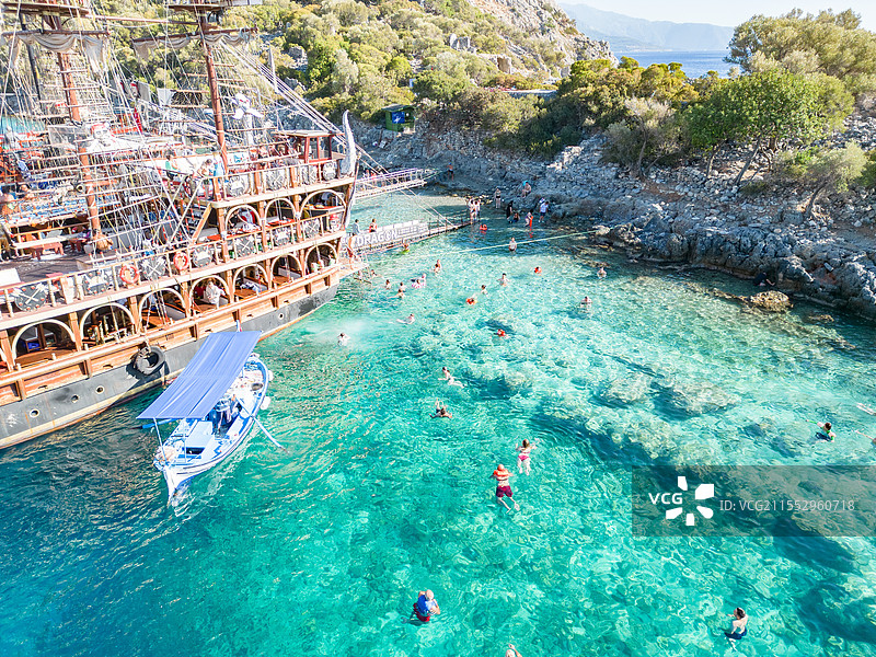 费特希耶跳岛游，绝美的地中海图片素材