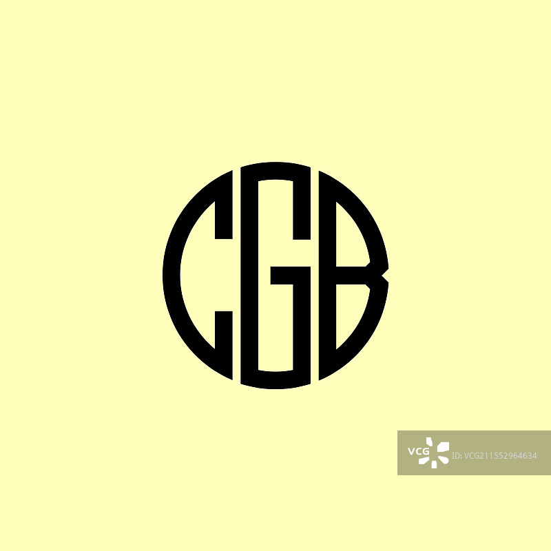 创意圆形首字母CGB标志图片素材