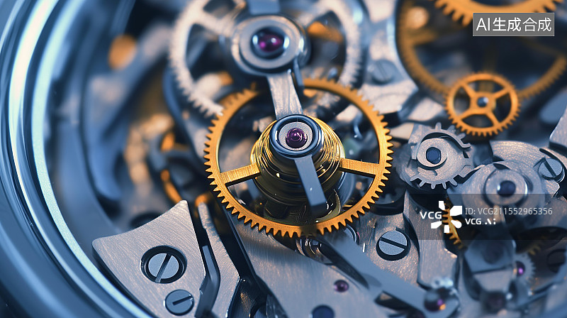 【AI数字艺术】机械表的内部结构图片素材