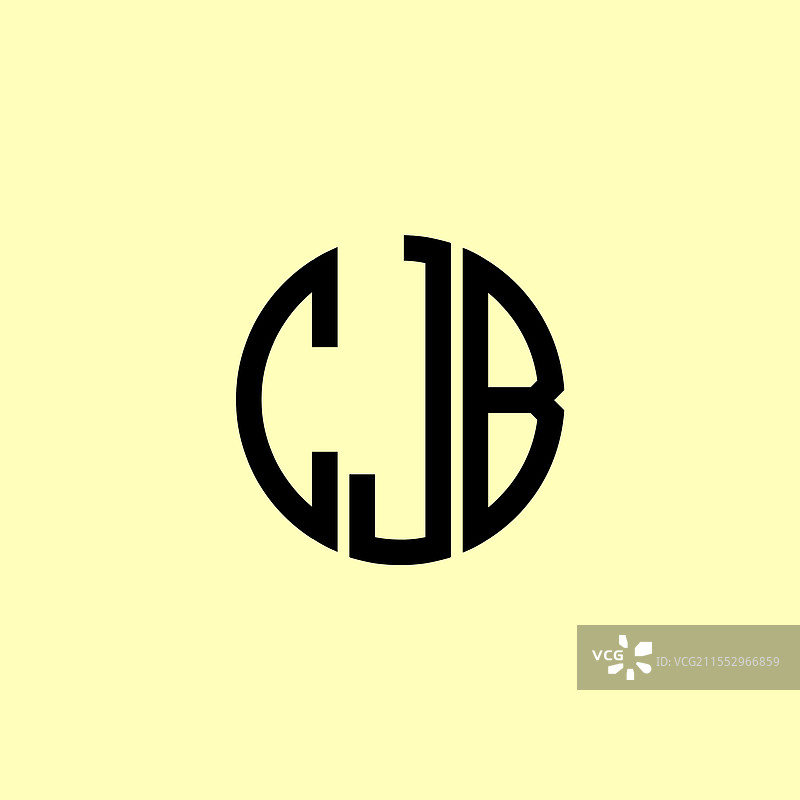 创意圆形首字母CJB标志图片素材
