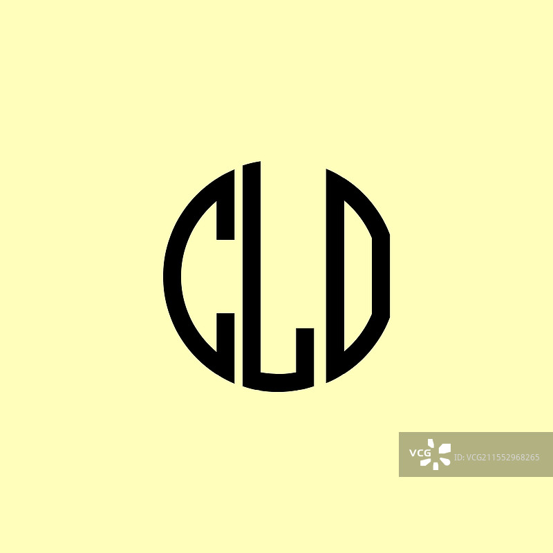 创意圆形首字母标志设计图片素材