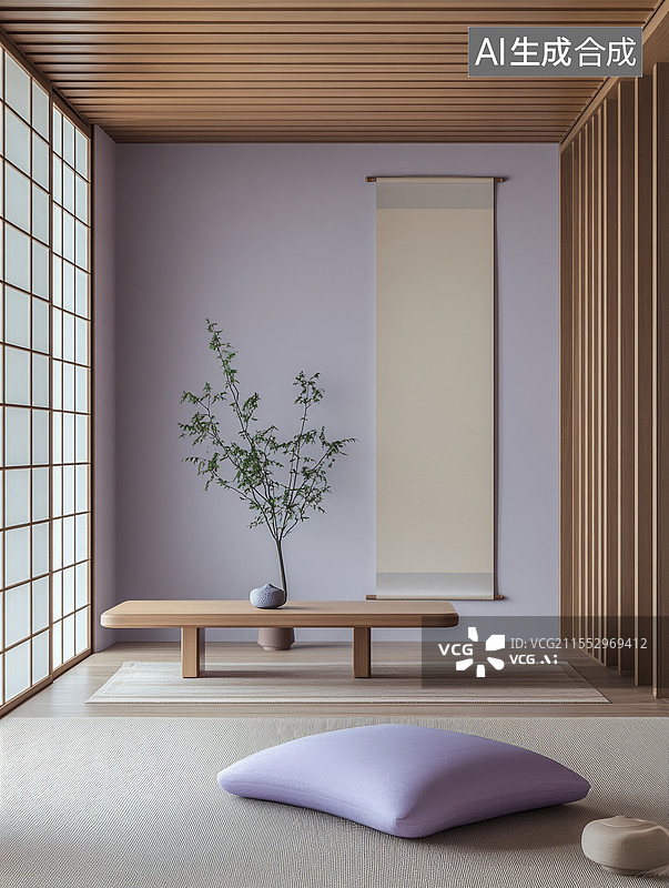 【AI数字艺术】日式简约室内设计图片素材