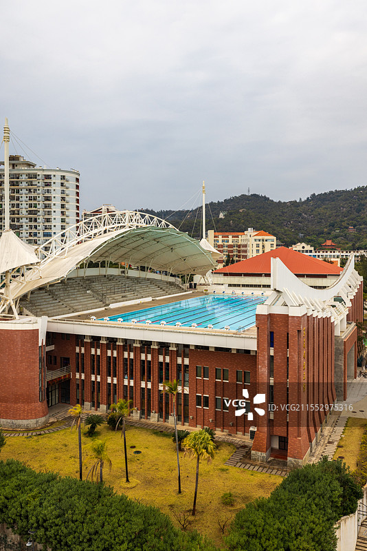 福建省厦门市厦门大学游泳池风光图片素材