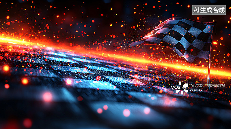 【AI数字艺术】赛车场激情赛道图片素材