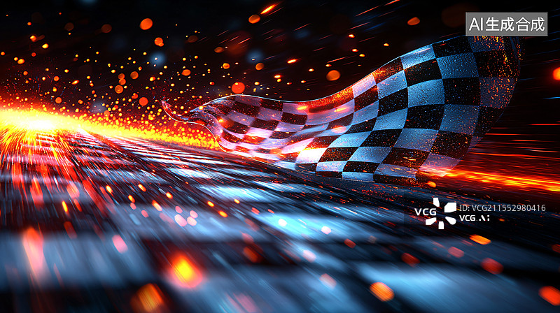 【AI数字艺术】赛车场激情赛道图片素材
