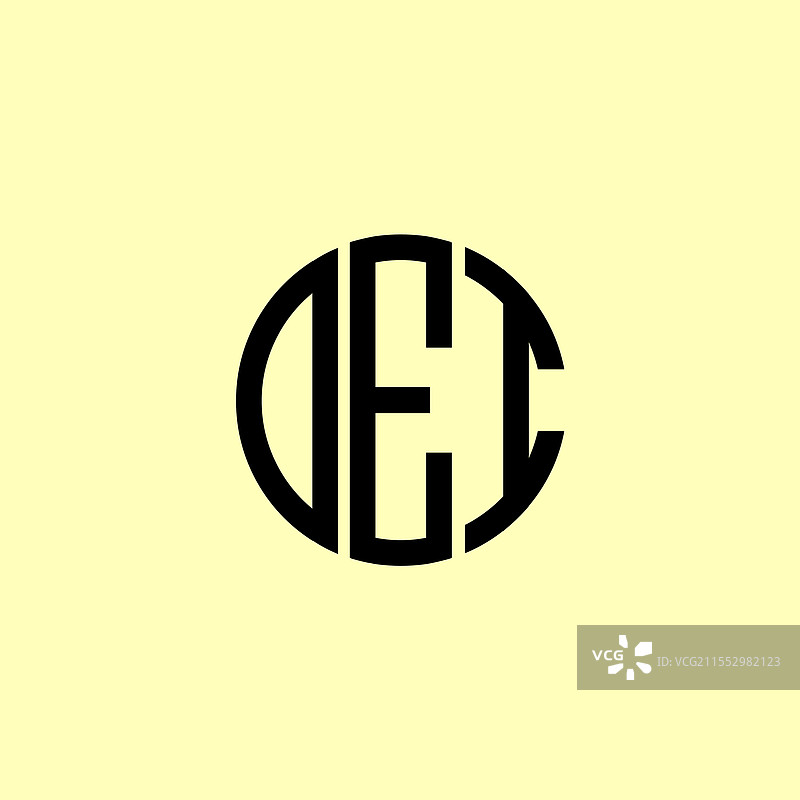 创意圆形首字母DEA标志图片素材