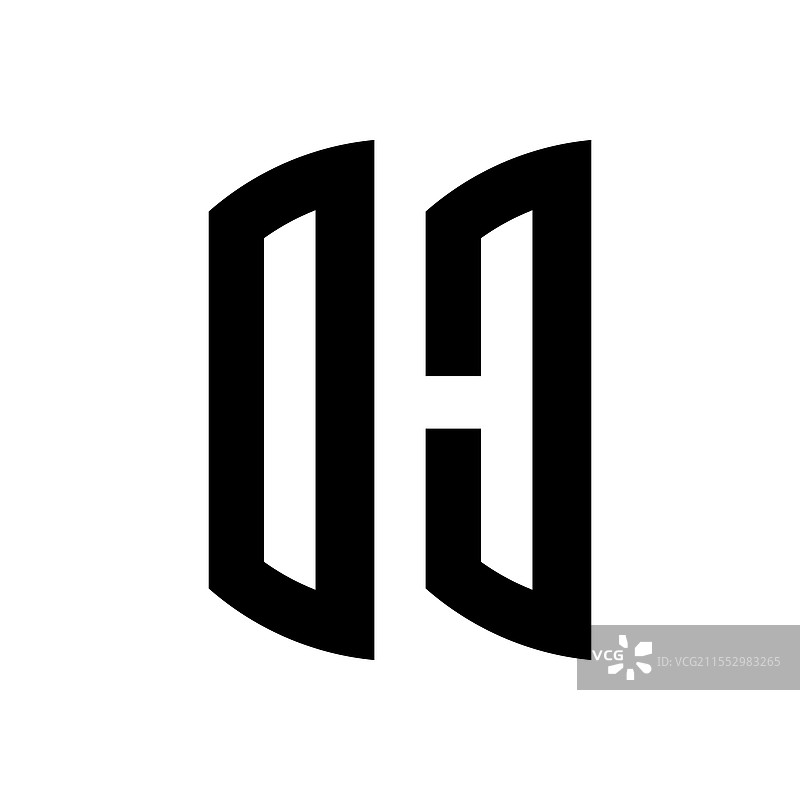 创意DHC建筑字母组合标志图片素材