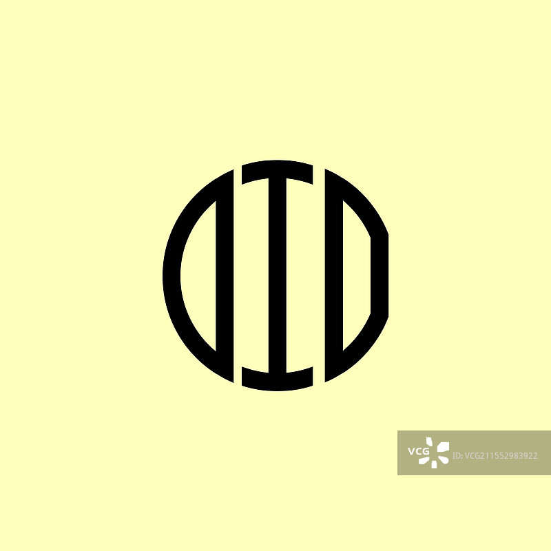 创意圆形首字母DIO标志图片素材