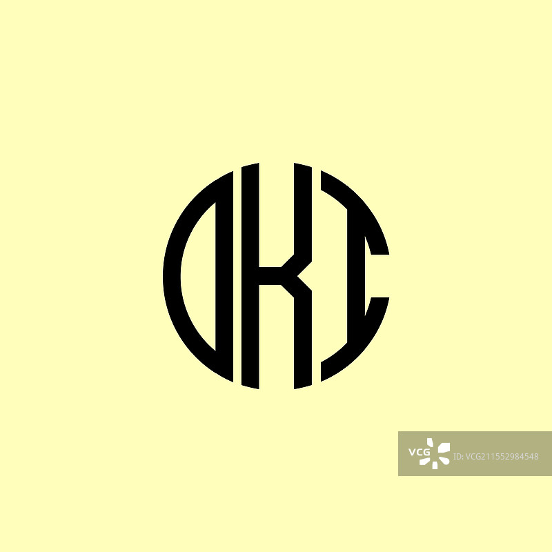 创意圆形首字母DKI标志图片素材