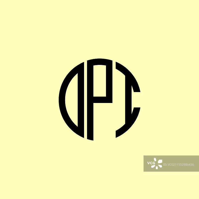 创意圆形首字母DPI标志图片素材