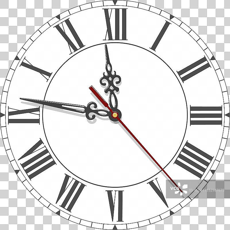 优雅的古董表盘，带有罗马数字图片素材