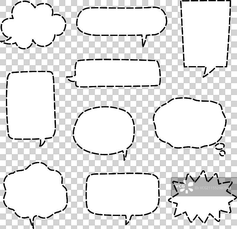 虚线对话气泡气球图片素材