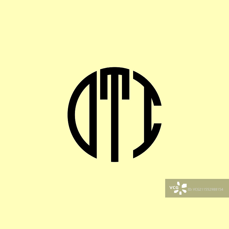 创意圆形首字母dti标志图片素材