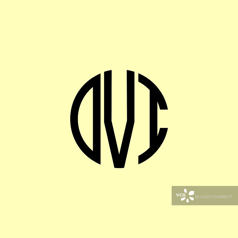 创意圆形首字母DVI标志图片素材