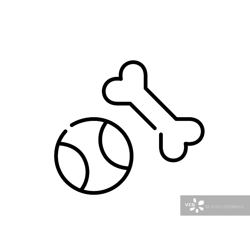 用于身体活动的球和骨头狗玩具图片素材