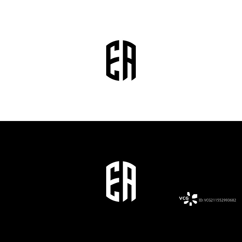 创意EA建筑单字母标志图片素材