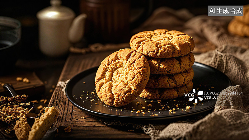 【AI数字艺术】宫廷桃酥图片素材