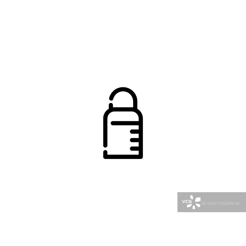 喂食器不完整线条艺术图标模板图片素材