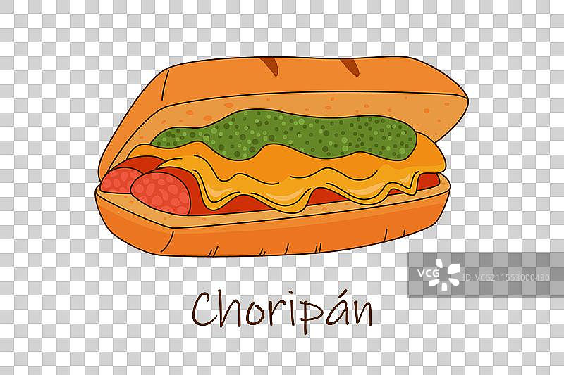 墨西哥美食香肠面包图片素材