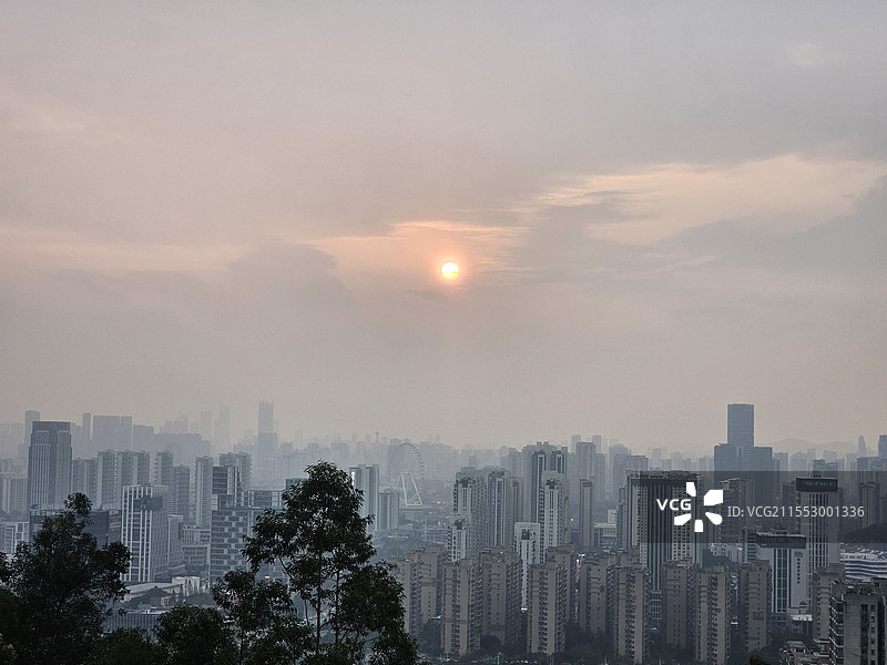 城市日落图片素材