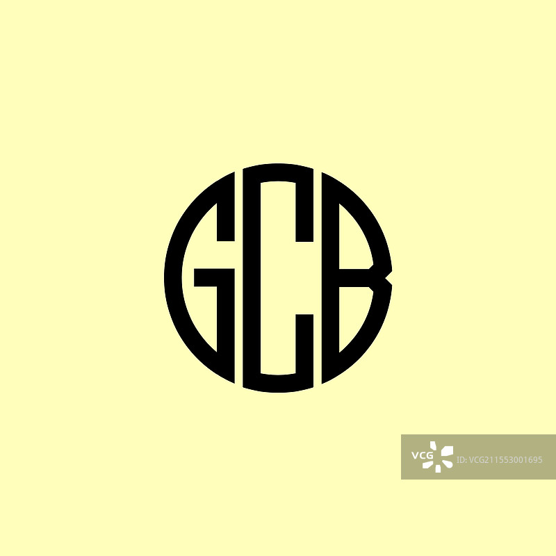 创意圆形首字母gcb标志图片素材