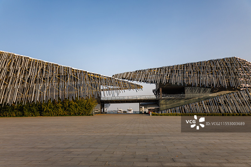 隈研吾设计的阳澄湖旅游游客中心图片素材